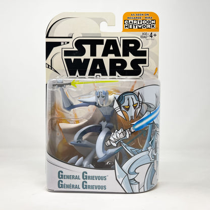 Vintage Hasbro Star Wars Mid MOC General Grievous (2005) - Hasbro Tarkovsky Clone Wars Animated Figure MOC