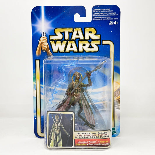 Vintage Hasbro Star Wars Mid MOC Geonosian Warrior #02-15 - Hasbro SAGA Series 3.75"