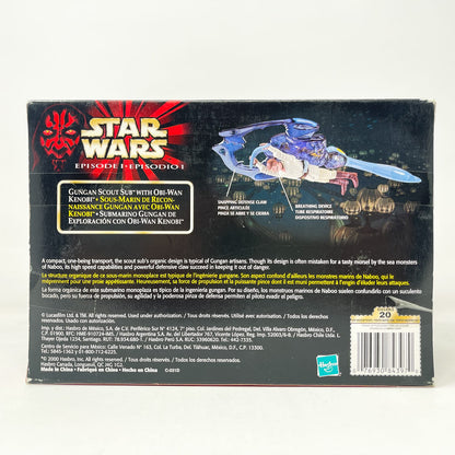 Vintage Hasbro Star Wars Mid MOC Gungan Scout Sub with Obi-Wan Kenobi - Hasbro The Phantom Menace (2000)