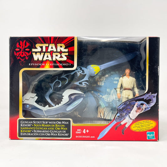 Vintage Hasbro Star Wars Mid MOC Gungan Scout Sub with Obi-Wan Kenobi - Hasbro The Phantom Menace (2000)