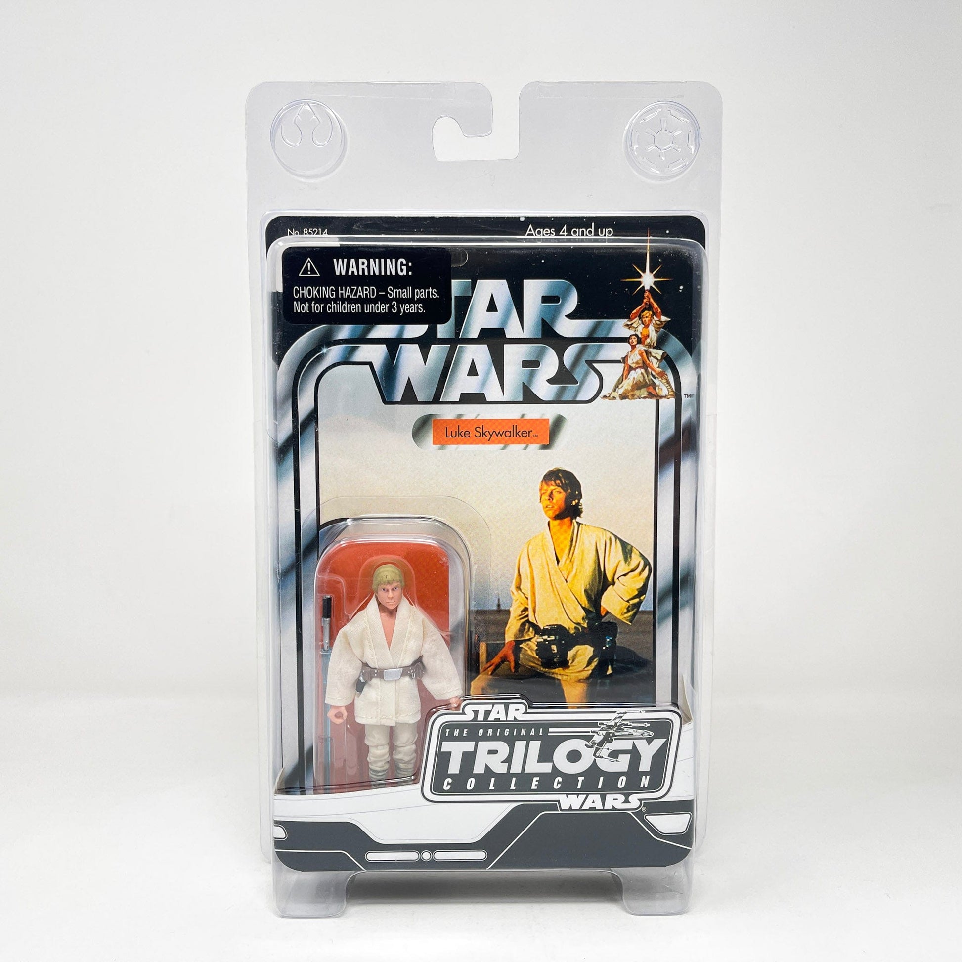 Vintage Hasbro Star Wars Mid MOC Han / Luke / Leia / Obi-Wan (2004) Complete Series 1 Set - Hasbro Original Trilogy Collection - Star Wars Action Figures