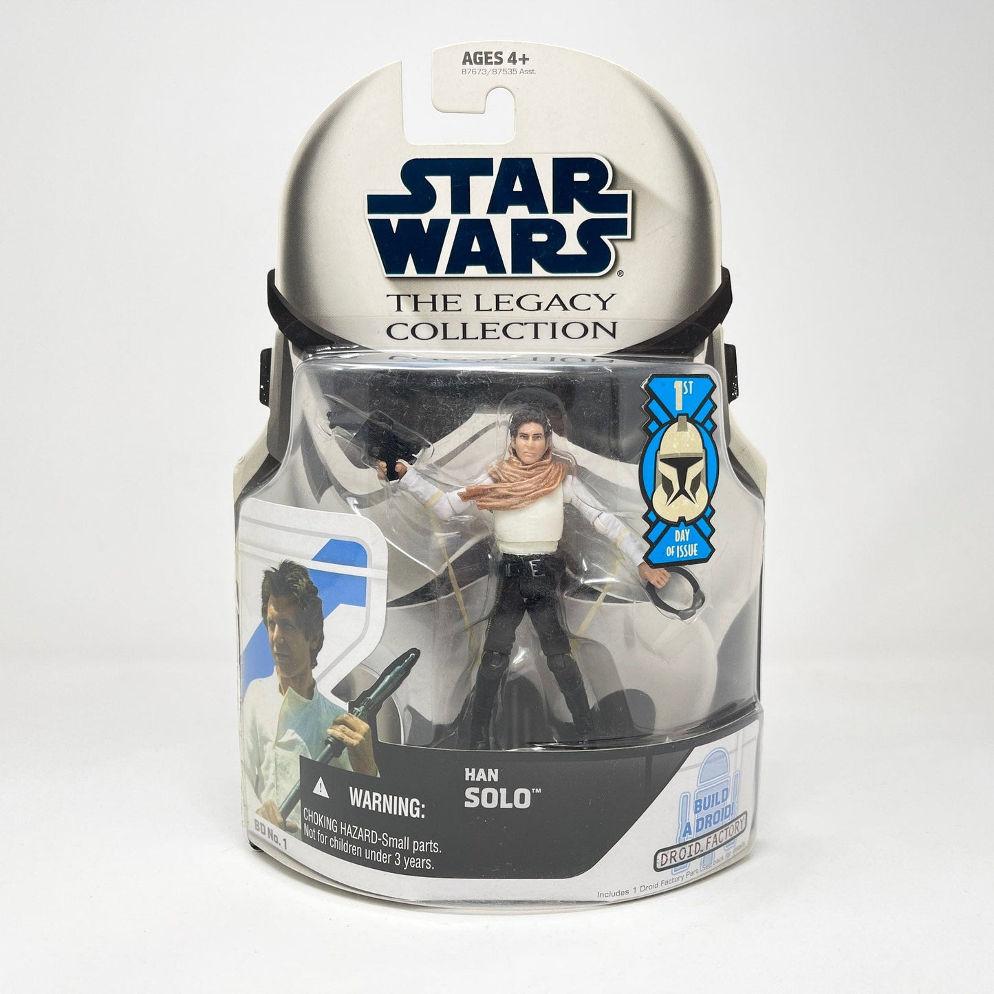 Vintage Hasbro Star Wars Mid MOC Han Solo (BD 1) - Hasbro 2008 Legacy Collection Star Wars Action Figure