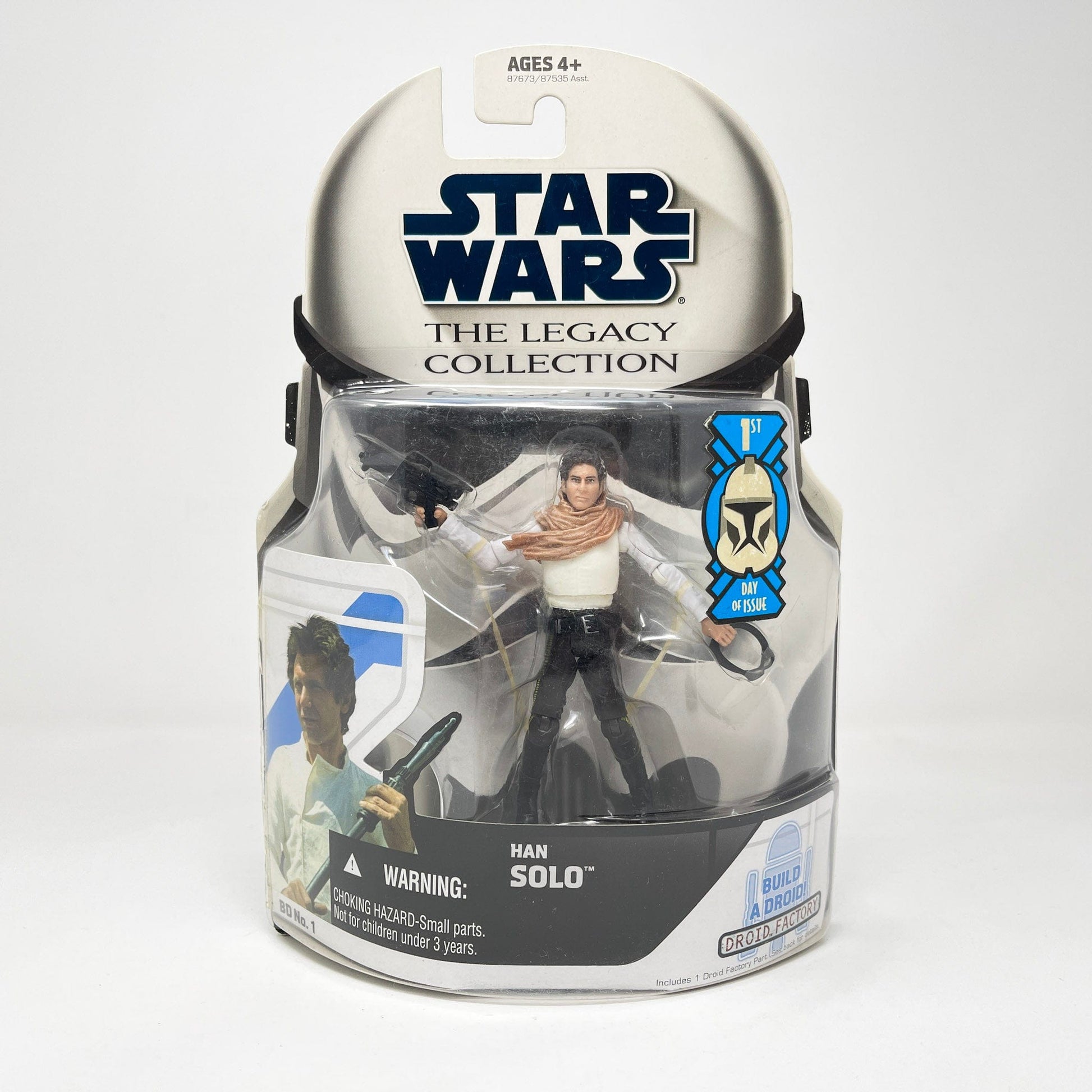 Vintage Hasbro Star Wars Mid MOC Han Solo (BD 1) - Hasbro 2008 Legacy Collection Star Wars Action Figure