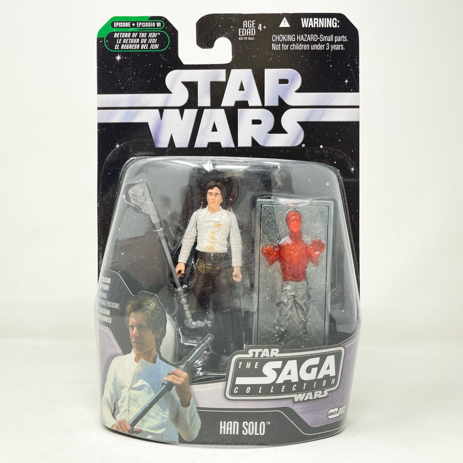 Vintage Hasbro Star Wars Mid MOC Han Solo (Carbonite) #02 - Hasbro Saga Collection (2006)