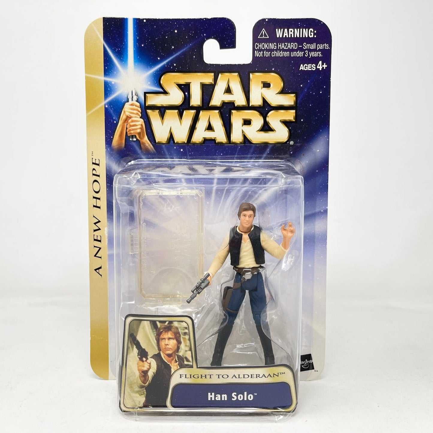 Vintage Hasbro Star Wars Mid MOC Han Solo (Flight to Alderaan) #03-27 - Hasbro SAGA Series 3.75"