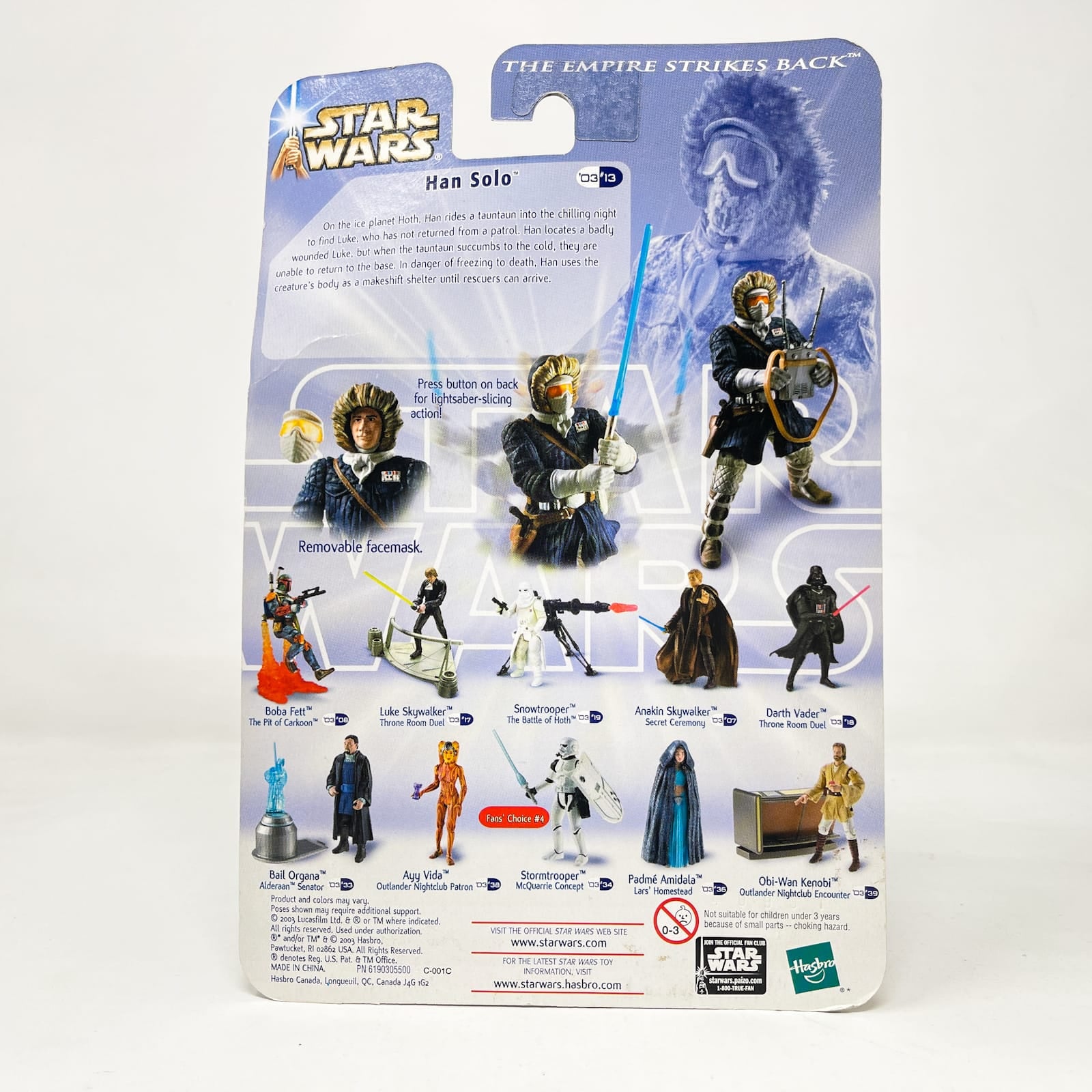 Vintage Hasbro Star Wars Mid MOC Han Solo (Hoth Rescue) #03-13 - Hasbro SAGA Series 3.75"