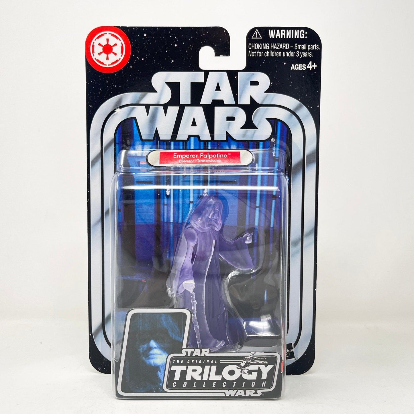 Vintage Hasbro Star Wars Mid MOC Holographic Emperor Palpatine - Executor Transmission (2004) - Hasbro Original Trilogy Collection