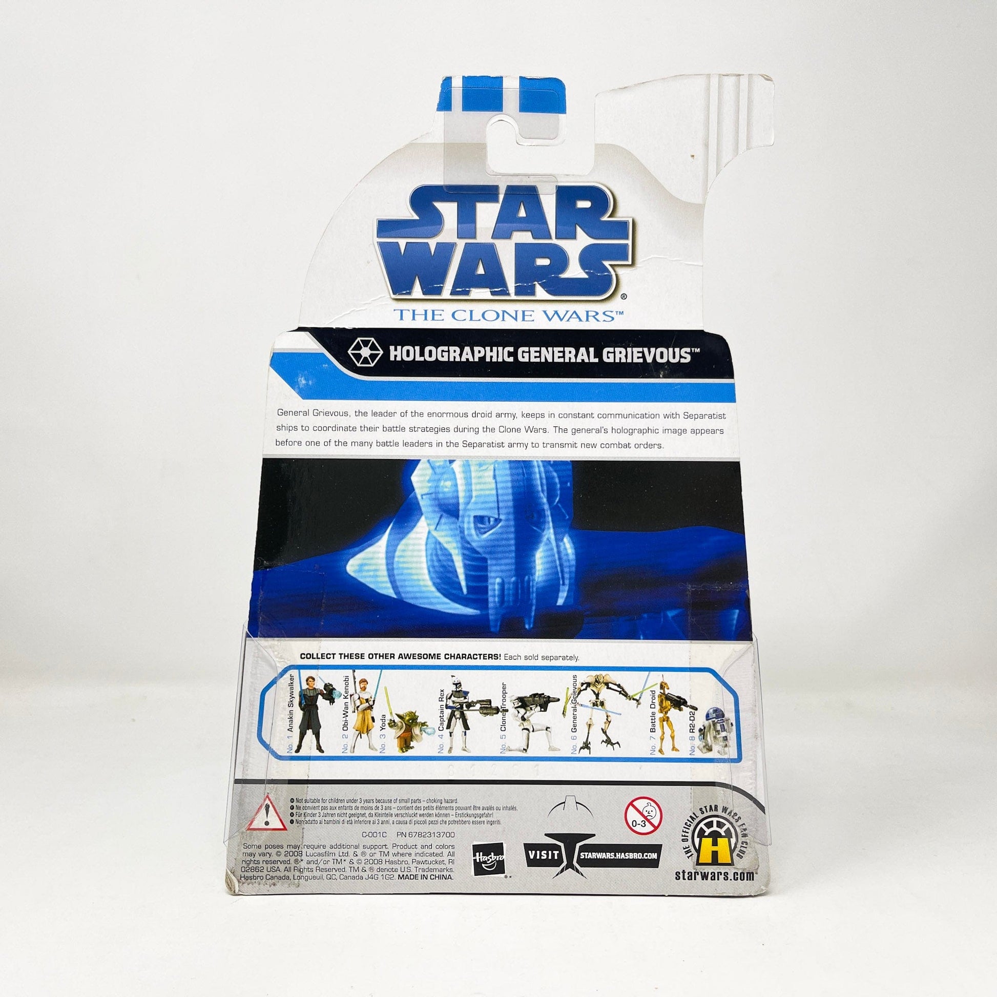 Vintage Hasbro Star Wars Mid MOC Holographic General Grievous (2008) TRU - Hasbro - The Clone Wars - Star Wars Action Figure
