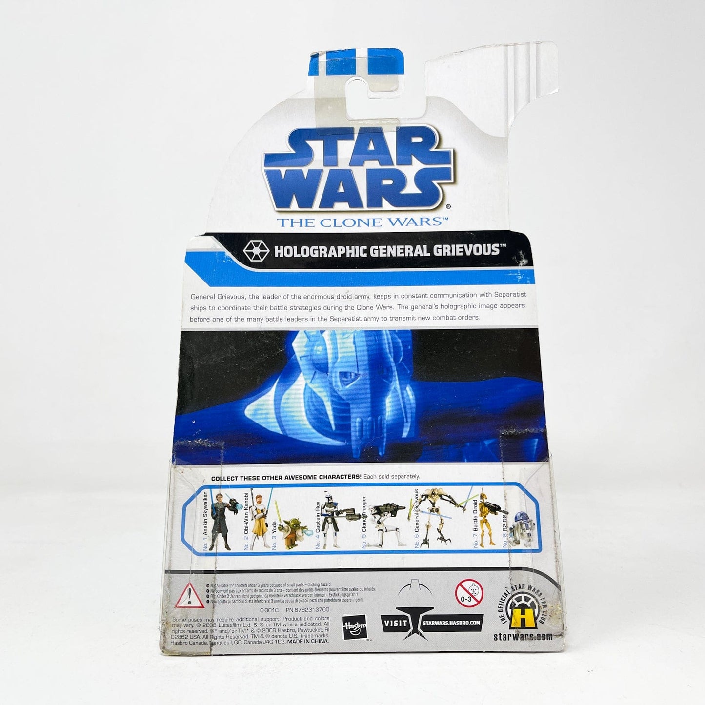 Vintage Hasbro Star Wars Mid MOC Holographic General Grievous (2008) TRU - Hasbro - The Clone Wars - Star Wars Action Figure