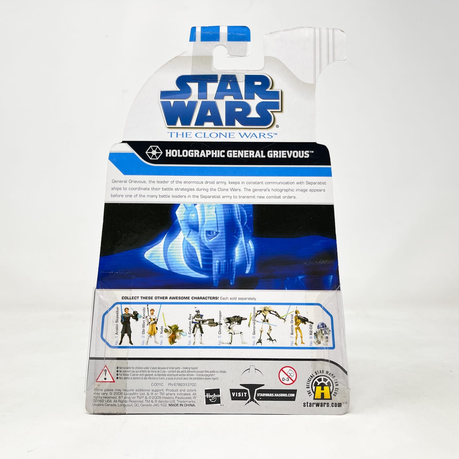 Vintage Hasbro Star Wars Mid MOC Holographic General Grievous (2008) TRU - Hasbro - The Clone Wars - Star Wars Action Figure