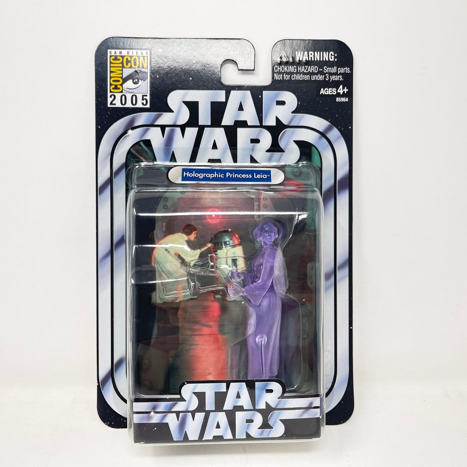 Vintage Hasbro Star Wars Mid MOC Holographic Princess Leia (SDCC 2005) ANH - Hasbro Original Trilogy Collection