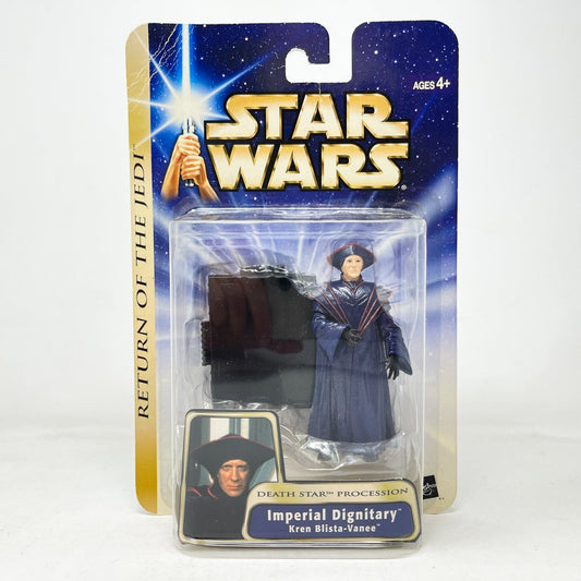 Vintage Hasbro Star Wars Mid MOC Imperial Dignitary Kren Blista-Vinee (Death Star Procession) #03-41 - Hasbro SAGA Series 3.75"