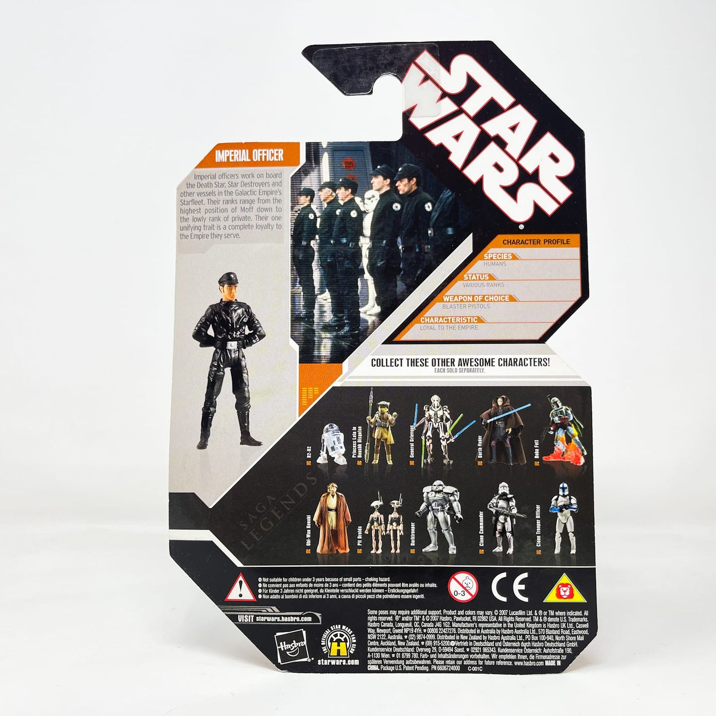 Vintage Hasbro Star Wars Mid MOC Imperial Officer (2007) - Hasbro 30th Anniversary Collection 3.75"