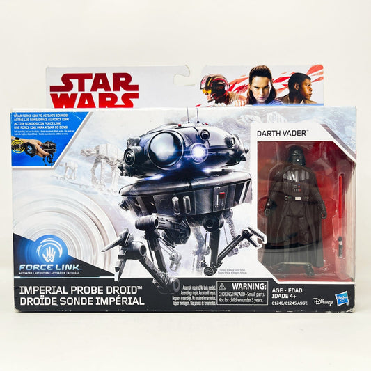 Vintage Hasbro Star Wars Mid MOC Imperial Probe Droid with Darth Vader - Hasbro 2017 Forcelink Series 3.75" Star Wars Action Figure