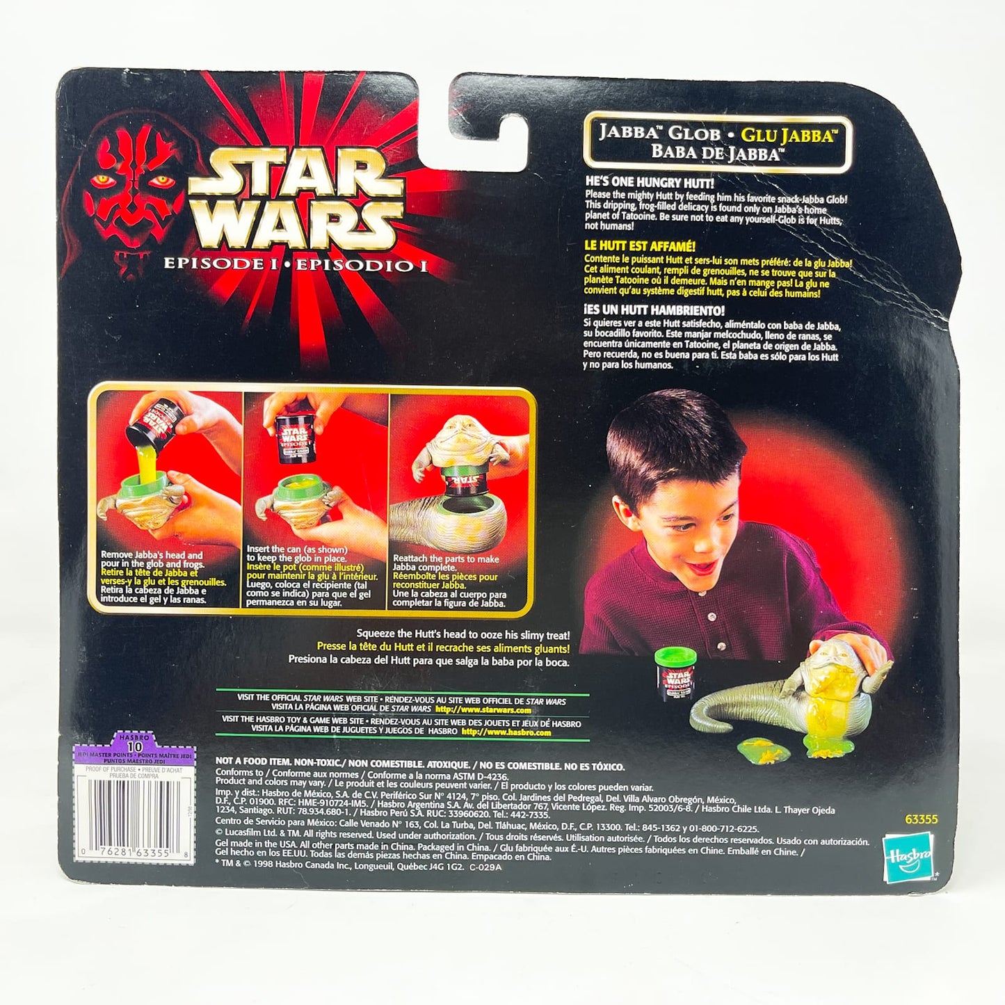 Vintage Hasbro Star Wars Mid MOC Jabba Glob  - Hasbro Episode 1  (1999)