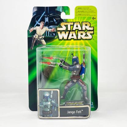 Vintage Hasbro Star Wars Mid MOC Jango Fett (AOTC Sneak Preview) - Hasbro Power of the Jedi POTJ (2002)