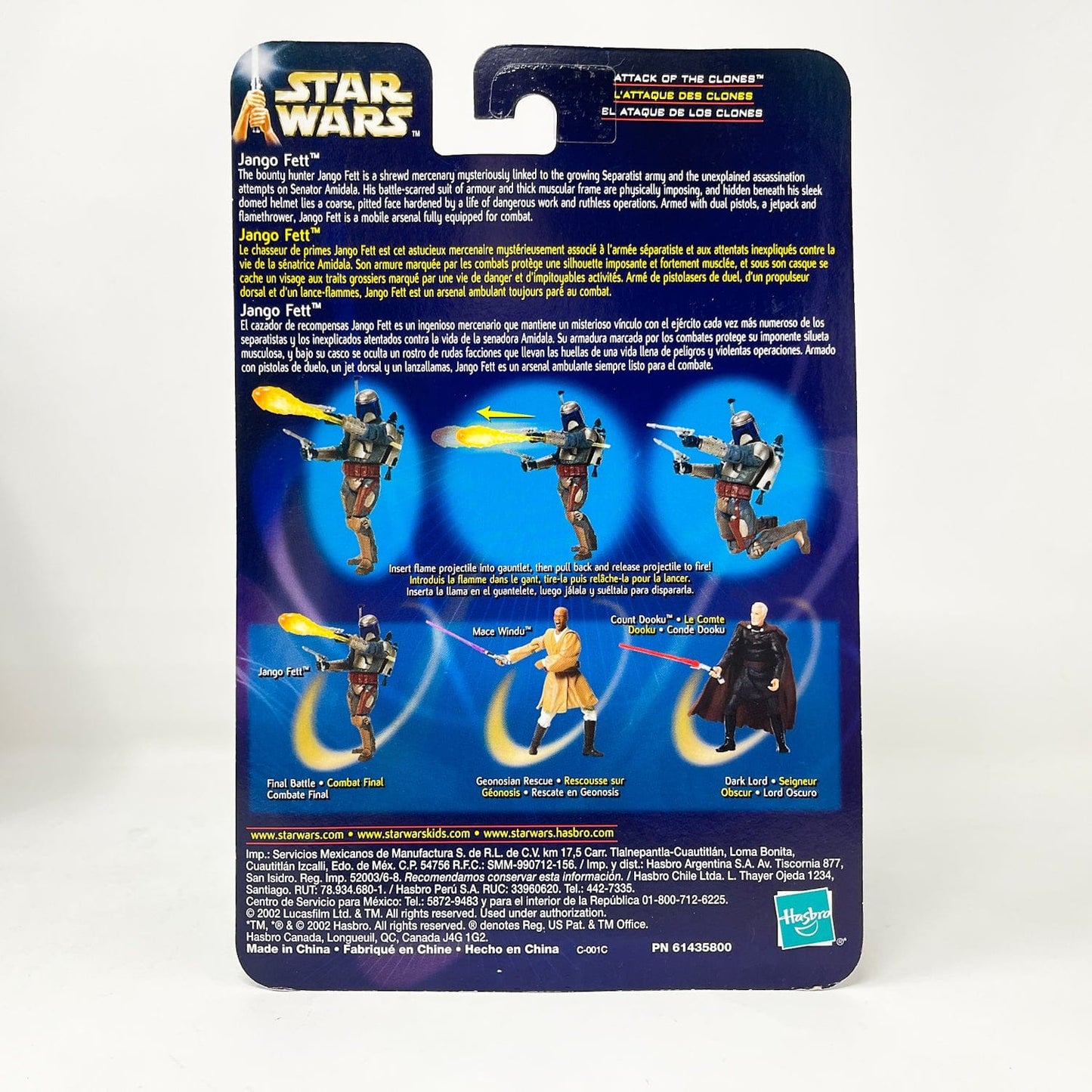 Vintage Hasbro Star Wars Mid MOC Jango Fett (Final Battle) #02-31 - Hasbro SAGA Series 3.75"