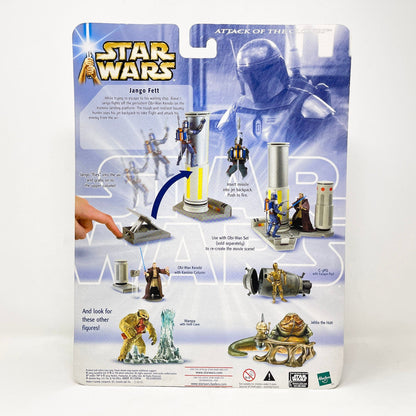 Vintage Hasbro Star Wars Mid MOC Jango Fett (Kamino Confrontation) - AOTC (2004) - Hasbro SAGA Ultra Figure MOC