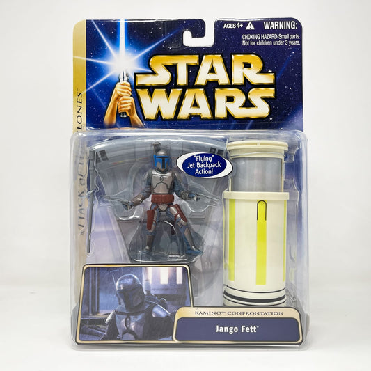 Vintage Hasbro Star Wars Mid MOC Jango Fett (Kamino Confrontation) - AOTC (2004) - Hasbro SAGA Ultra Figure MOC