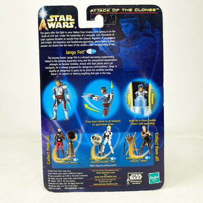 Vintage Hasbro Star Wars Mid MOC Jango Fett (Slave 1 Pilot) #02-47 - Hasbro SAGA Series 3.75"