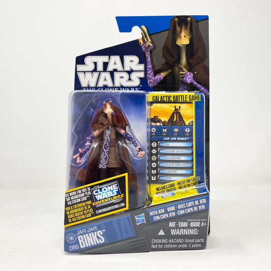Vintage Hasbro Star Wars Mid MOC Jar Jar Binks CW65 - Hasbro Clone Wars 2010