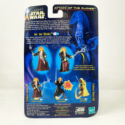 Vintage Hasbro Star Wars Mid MOC Jar Jar Binks (Gungan Senator) #02-24 - Hasbro SAGA Series 3.75"