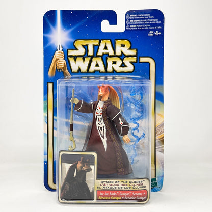 Vintage Hasbro Star Wars Mid MOC Jar Jar Binks (Gungan Senator) #02-24 - Hasbro SAGA Series 3.75"