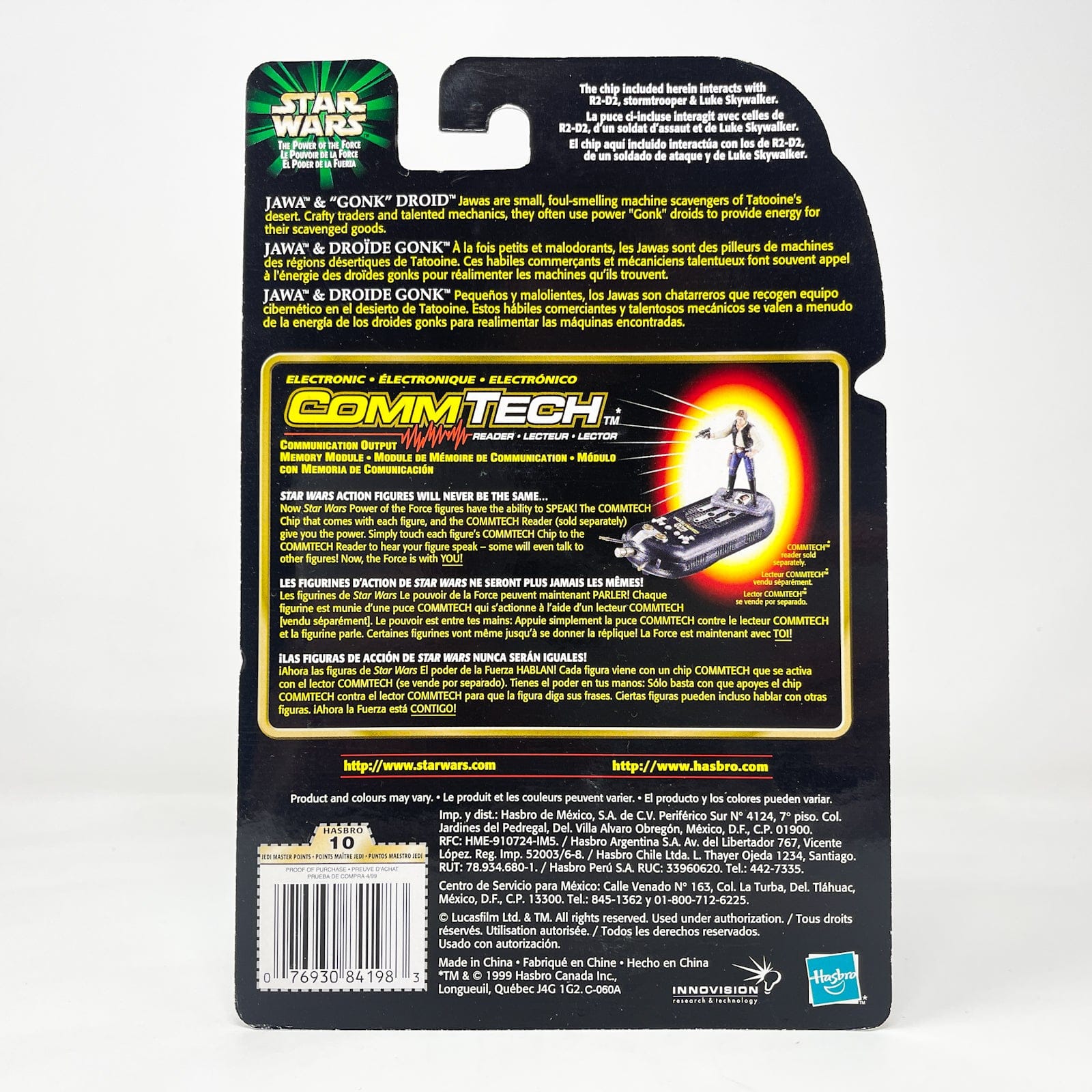 Vintage Hasbro Star Wars Mid MOC Jawa & "Gonk" Droid - Hasbro POTF2 Comm Tech (1999)