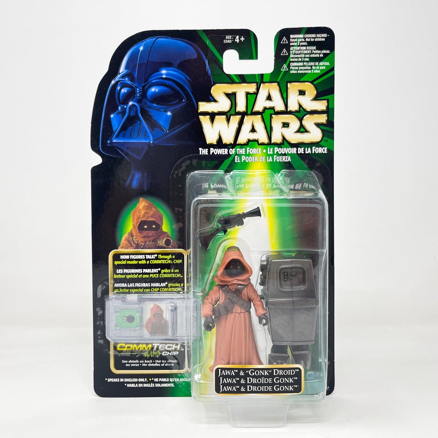 Vintage Hasbro Star Wars Mid MOC Jawa & "Gonk" Droid - Hasbro POTF2 Comm Tech (1999)