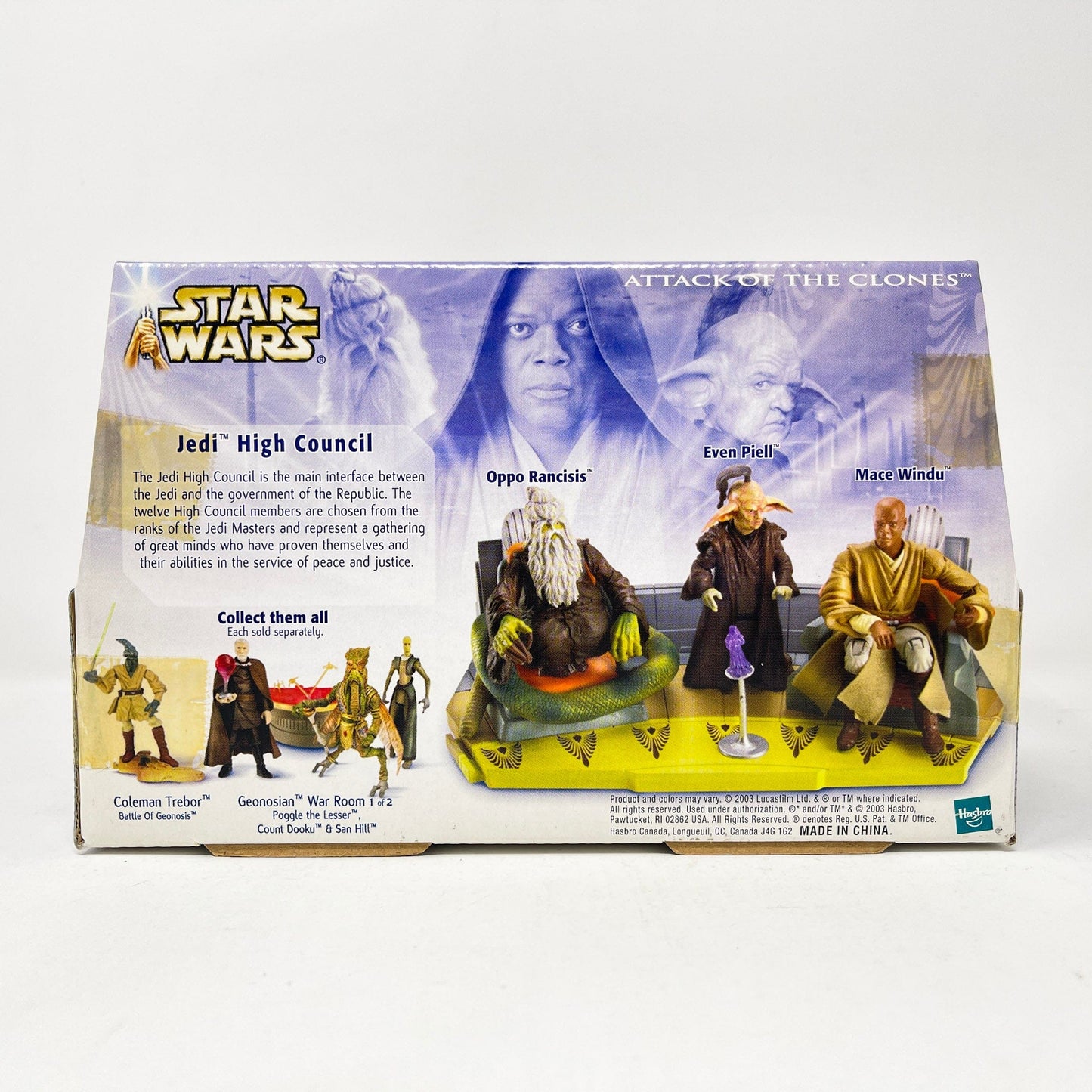 Vintage Hasbro Star Wars Mid MOC Jedi High Council (A) Scene 1 of 2 (2003) - Hasbro SAGA Collection Screen Scenes