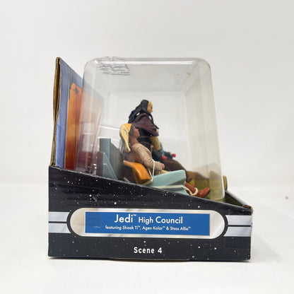 Vintage Hasbro Star Wars Mid MOC Jedi High Council (F) Scene 4 of 4 (2004) - Hasbro Original Trilogy Collection Screen Scenes