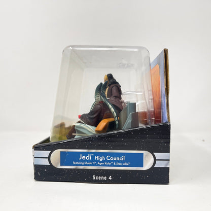 Vintage Hasbro Star Wars Mid MOC Jedi High Council (F) Scene 4 of 4 (2004) - Hasbro Original Trilogy Collection Screen Scenes