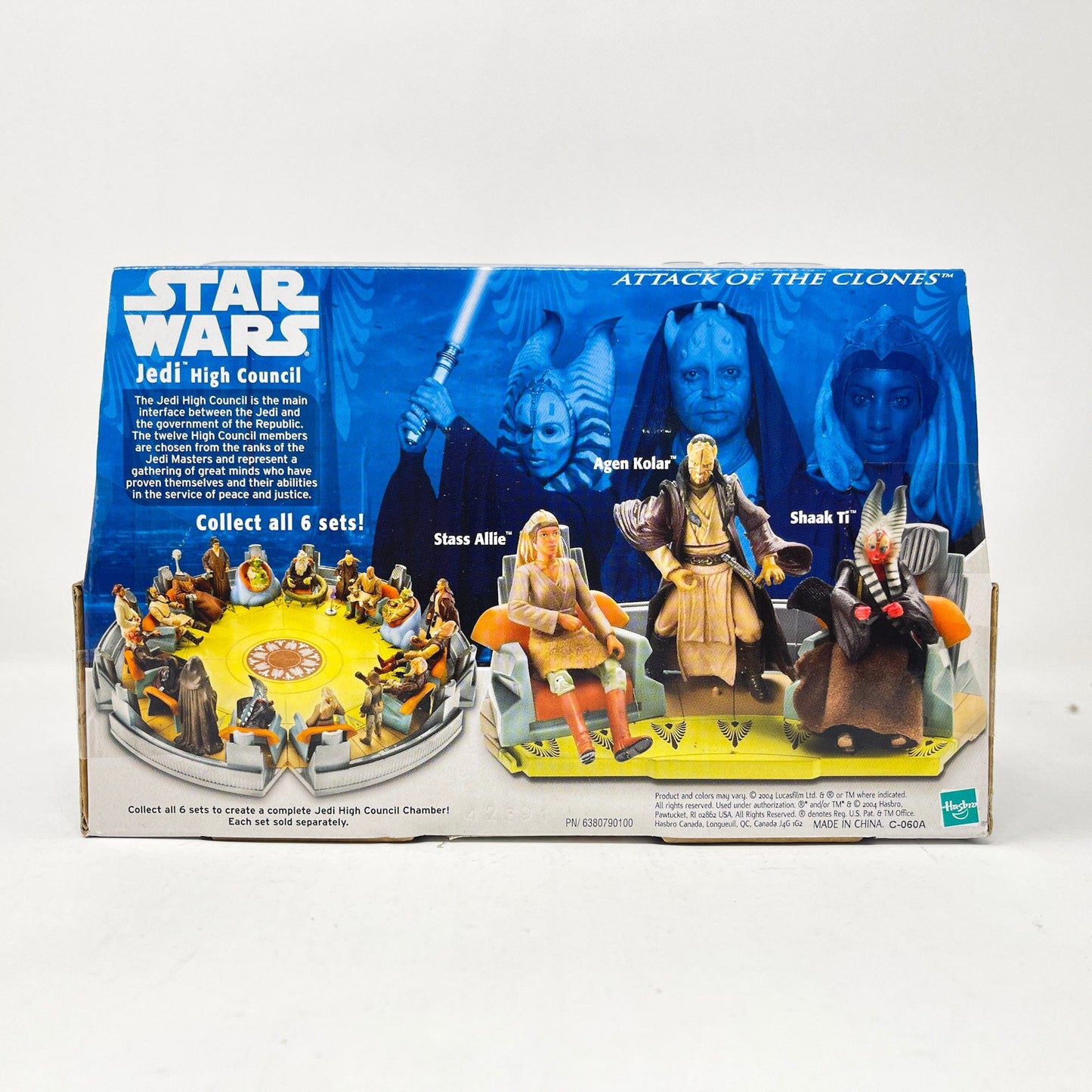 Vintage Hasbro Star Wars Mid MOC Jedi High Council (F) Scene 4 of 4 (2004) - Hasbro Original Trilogy Collection Screen Scenes