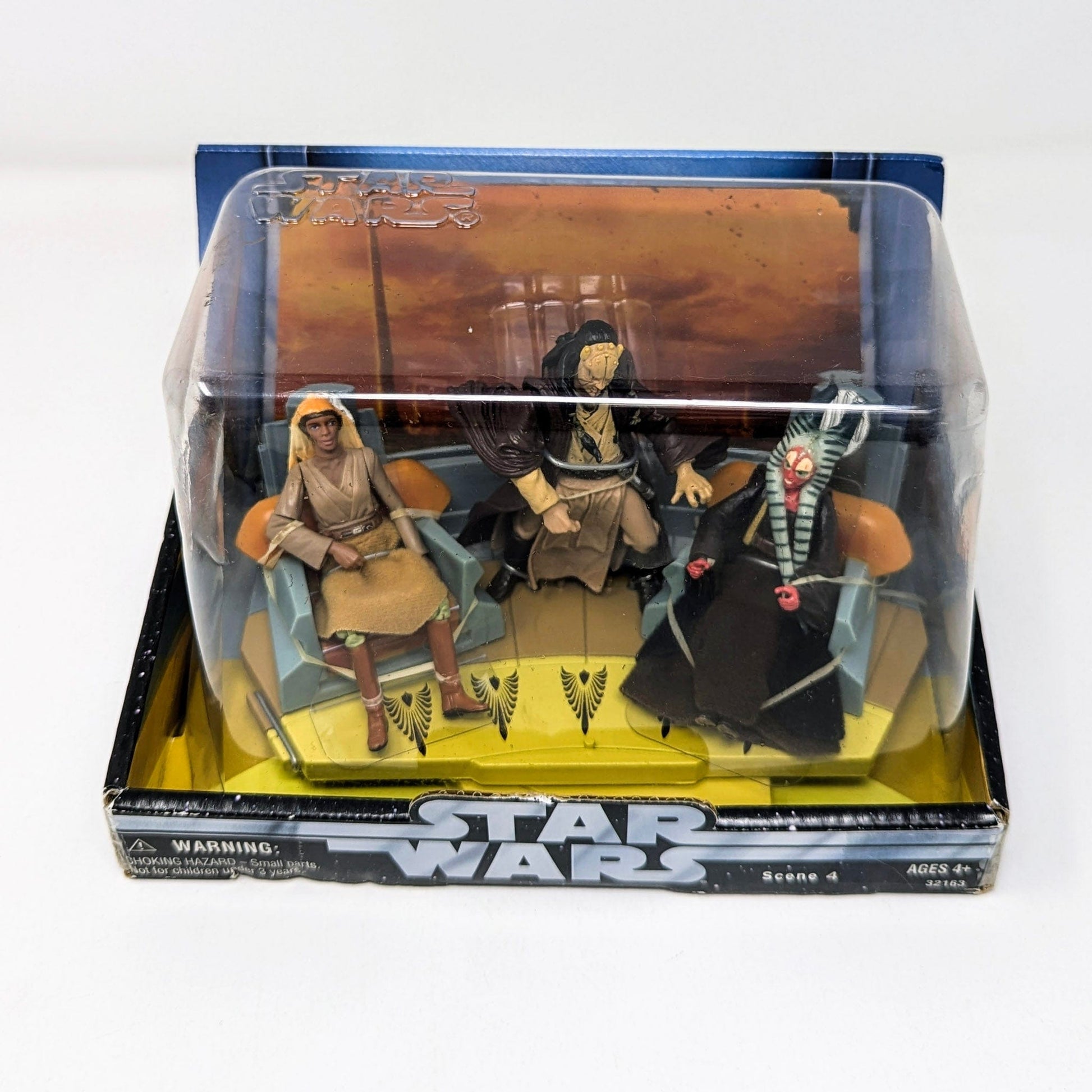 Vintage Hasbro Star Wars Mid MOC Jedi High Council Scene 4 (AOTC) - Shaak Ti - Agen Kolar - Stass Allie - Hasbro Original Trilogy Collection Boxed Set 2004