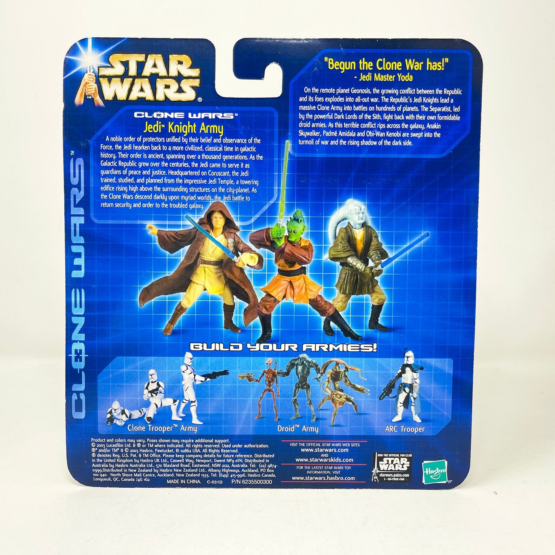 Vintage Hasbro Star Wars Mid MOC Jedi Knight Army - Army of the Republic (2003) SAGA Clone Wars MOC