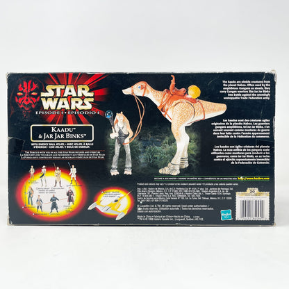 Vintage Hasbro Star Wars Mid MOC Kaadu & Jar Jar Binks - Hasbro The Phantom Menace (1999)