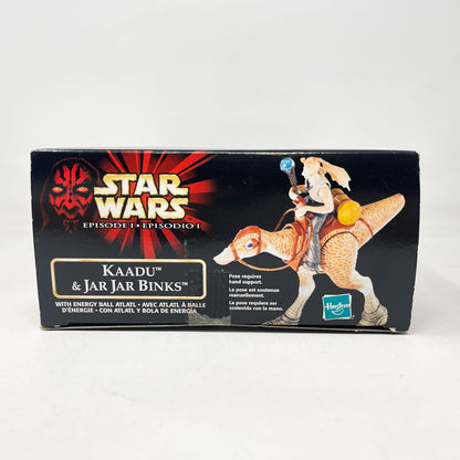 Vintage Hasbro Star Wars Mid MOC Kaadu & Jar Jar Binks - Hasbro The Phantom Menace (1999)