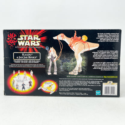 Vintage Hasbro Star Wars Mid MOC Kaadu & Jar Jar Binks - Hasbro The Phantom Menace (1999)