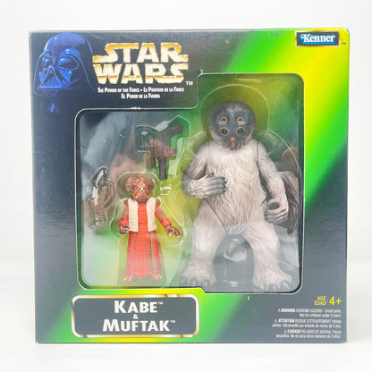 Vintage Hasbro Star Wars Mid MOC Kabe and Muftak - Kenner 1996 Power of the Force (POTF2) Star Wars Action Figure Boxed Set