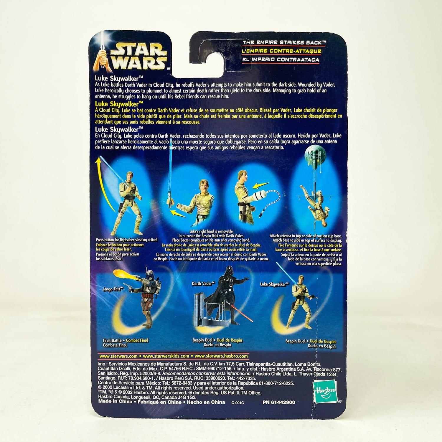 Vintage Hasbro Star Wars Mid MOC Luke Skywalker (Bespin Duel) #02-29 - Hasbro SAGA Series 3.75"