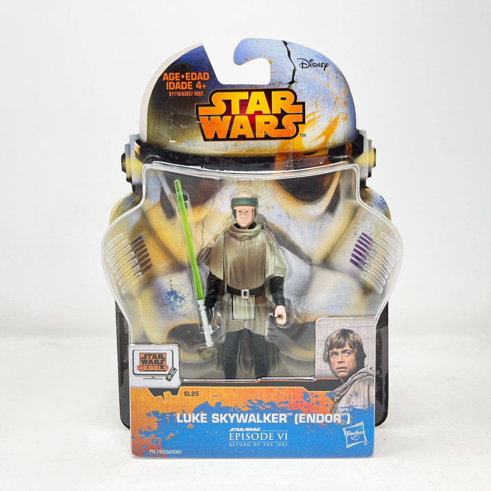 Vintage Hasbro Star Wars Mid MOC Luke Skywalker (Endor) SL25 - Hasbro 2015 Rebels Series