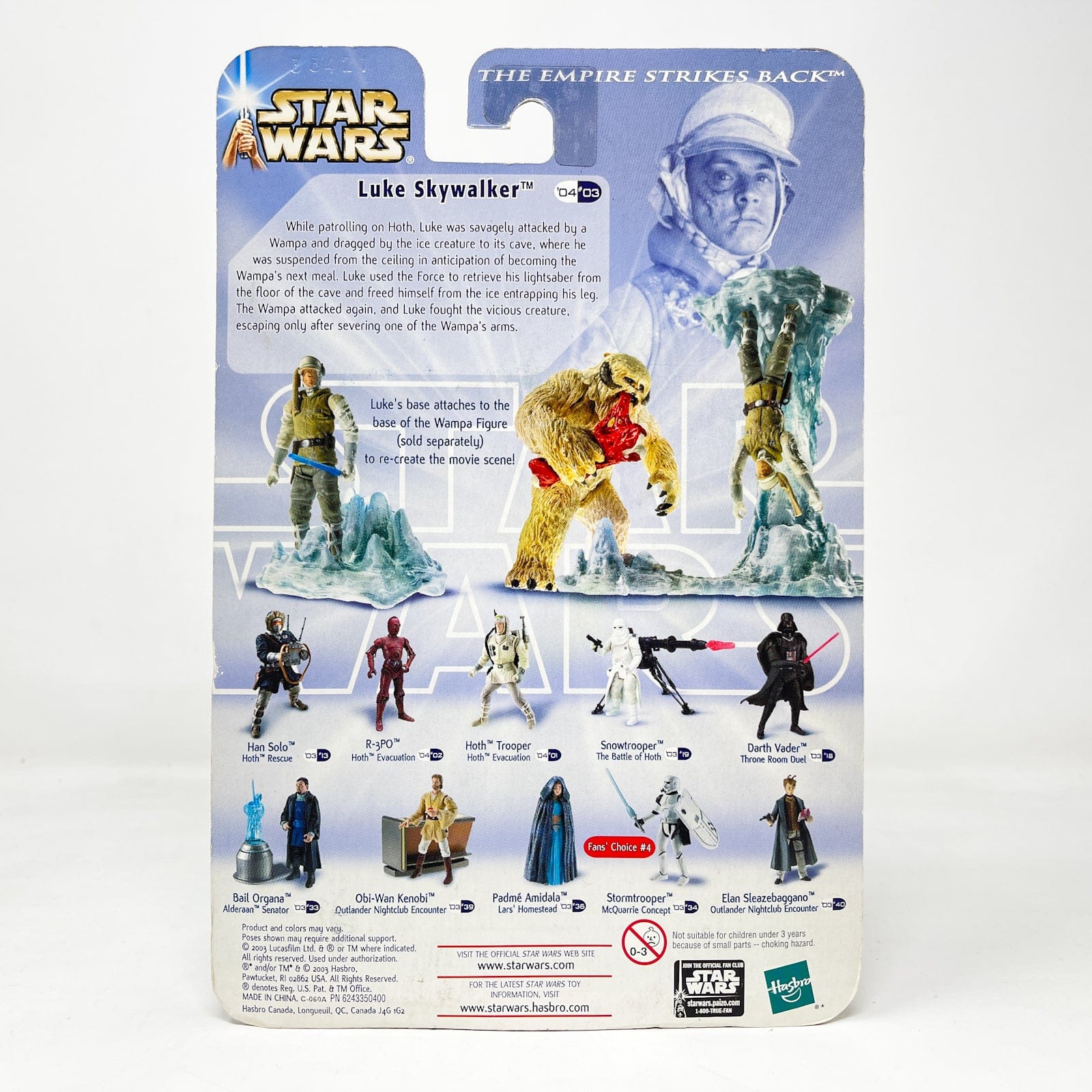Vintage Hasbro Star Wars Mid MOC Luke Skywalker (Hoth Attack) #04-03 - Hasbro SAGA Series 3.75"