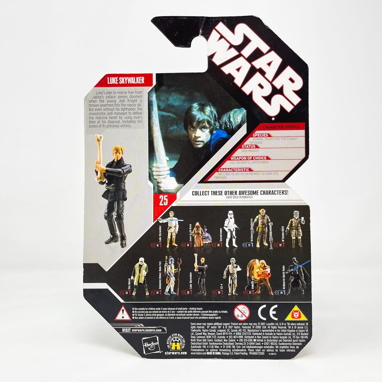 Vintage Hasbro Star Wars Mid MOC Luke Skywalker (Jedi Knight) #25 - Hasbro 30th Anniversary Collection 3.75"