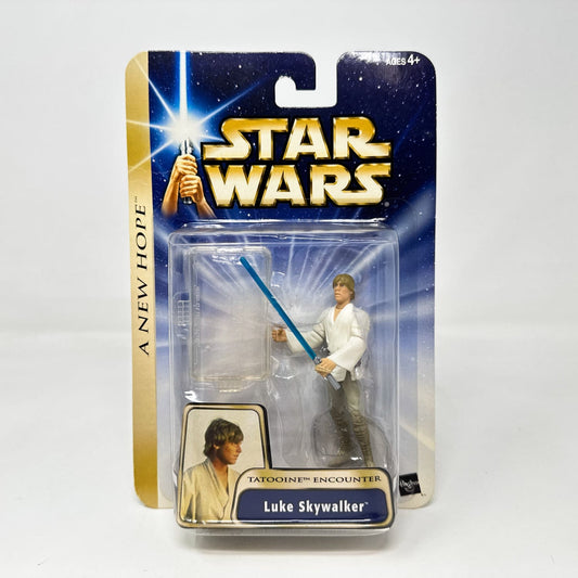 Vintage Hasbro Star Wars Mid MOC Luke Skywalker (Tatooine Encounter) #03-31 - Hasbro SAGA Series 3.75"