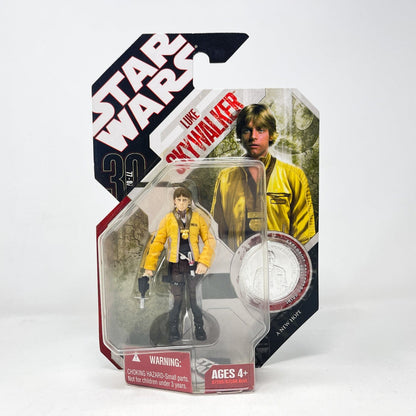 Vintage Hasbro Star Wars Mid MOC Luke Skywalker - Yavin Medal Ceremony #12 (Silver Coin) - Hasbro 30th Anniversary Collection