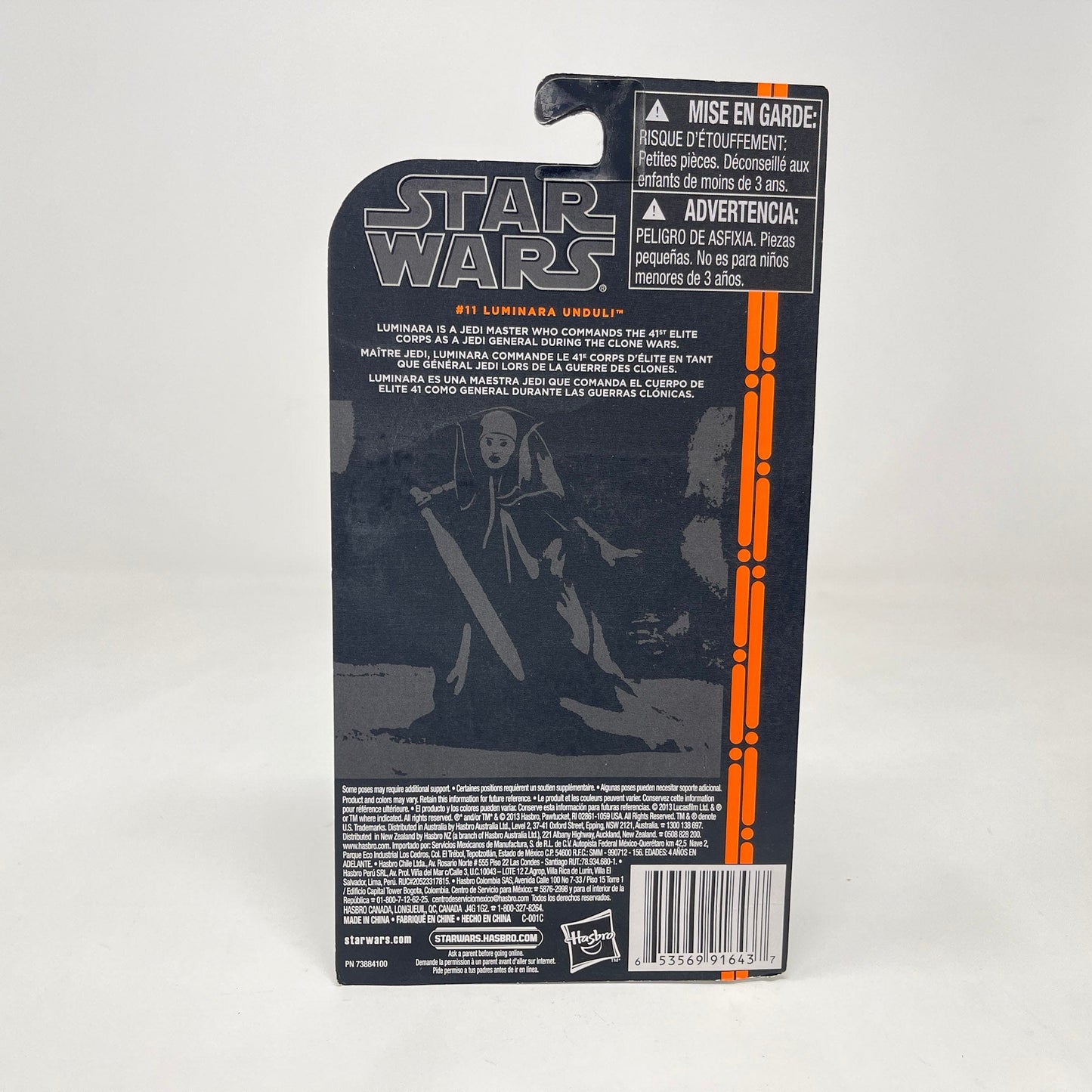 Vintage Hasbro Star Wars Mid MOC Luminara Unduli (Orange Line) #11 - Hasbro 2013 3.75" Black Series Star Wars Action Figure
