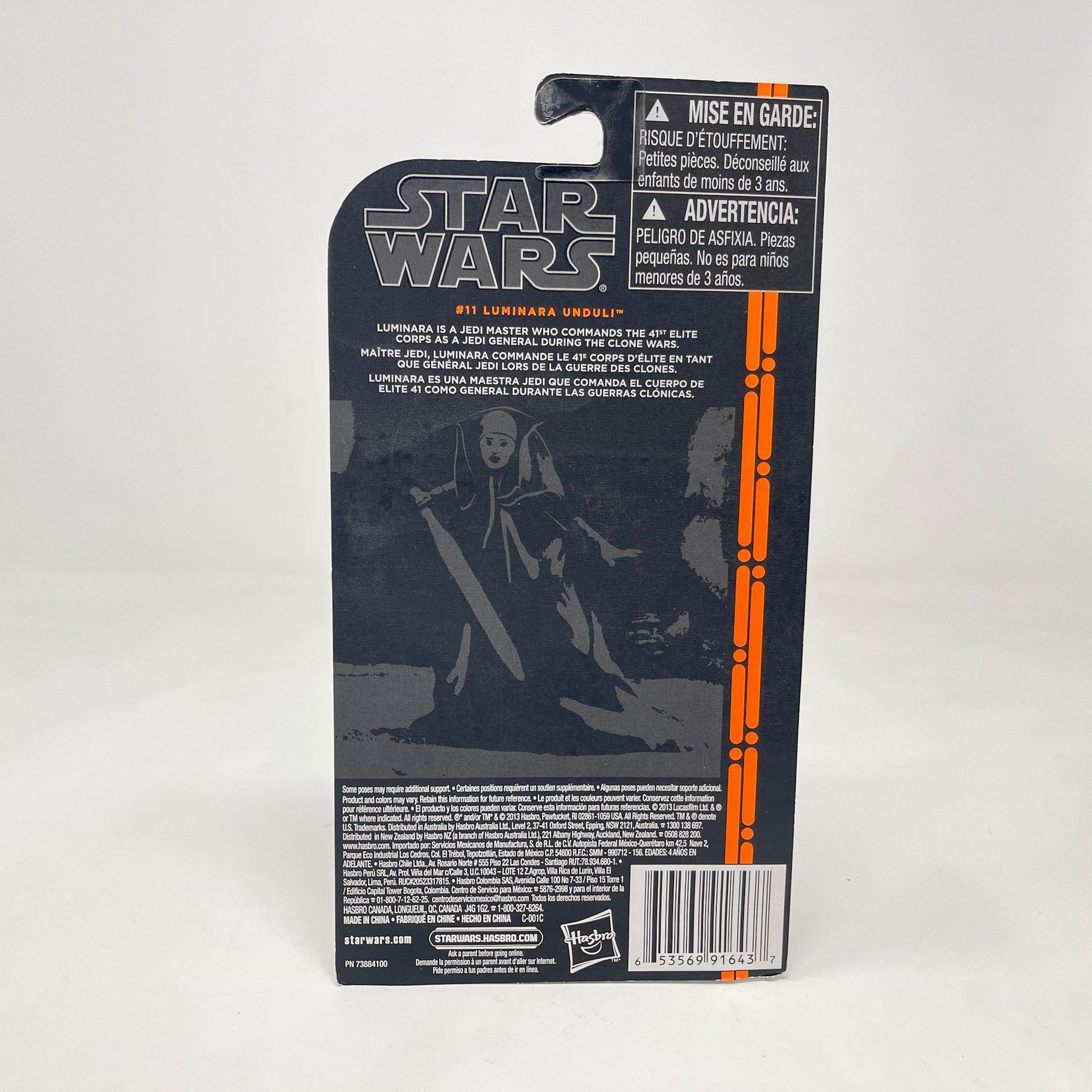 Vintage Hasbro Star Wars Mid MOC Luminara Unduli (Orange Line) #11 - Hasbro 2013 3.75" Black Series Star Wars Action Figure