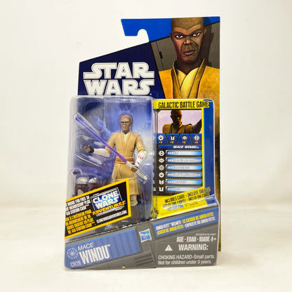Vintage Hasbro Star Wars Mid MOC Mace Windu CW20 - Hasbro Clone Wars 2010