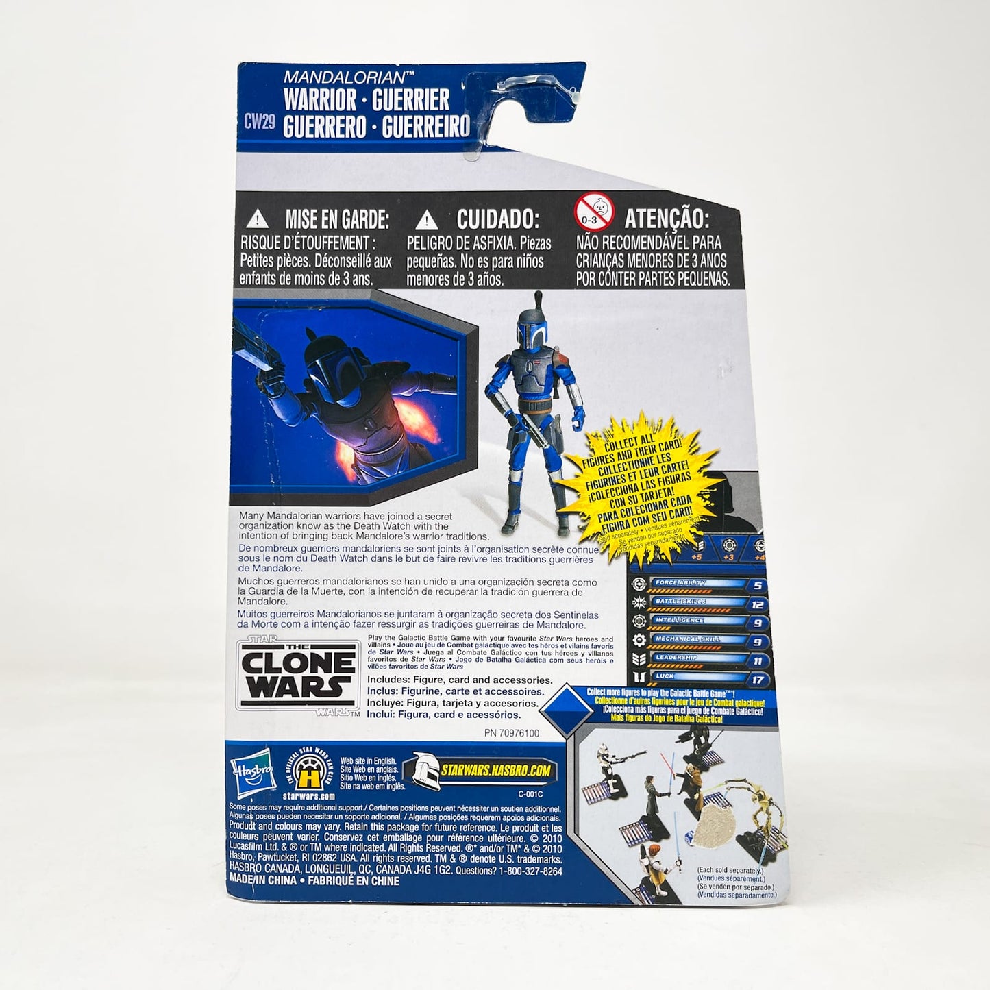 Vintage Hasbro Star Wars Mid MOC Mandalorian Warrior CW29 - Hasbro The Clone Wars (2010)