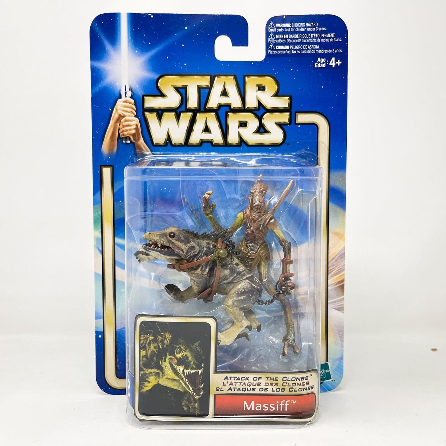 Vintage Hasbro Star Wars Mid MOC Massif (with Geonosian Warrior) #02-34 - Hasbro SAGA Series 3.75"